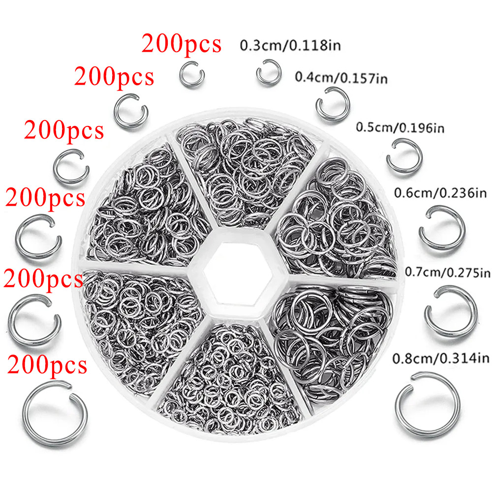 Hoop Earrings - 1200 шт., кольца для прыжков из