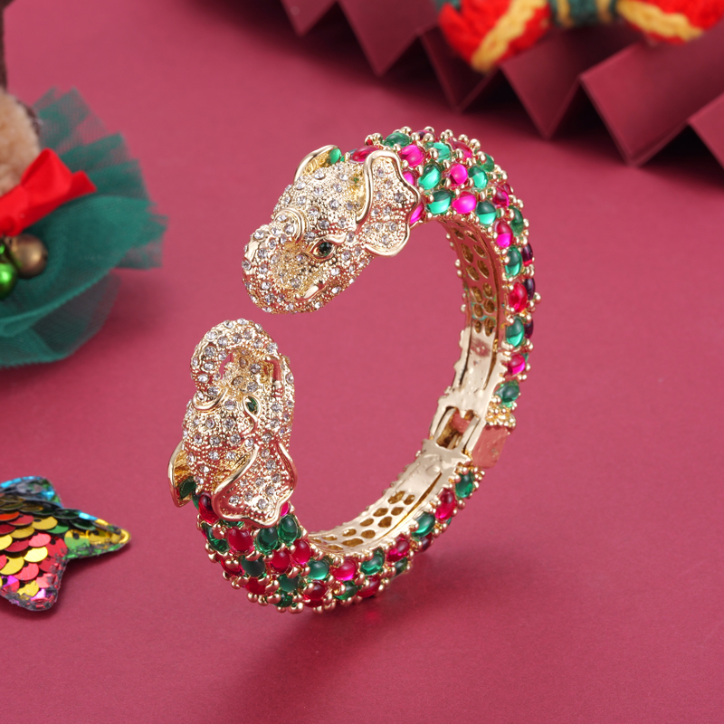 Paradise Jewelry & Watches Llc - Женский разноцветный Браслет-манжета с двумя головами