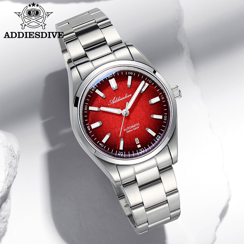 Mens Mechanical Watch - Часы ADDIESDIVE для подарка, 39 мм,