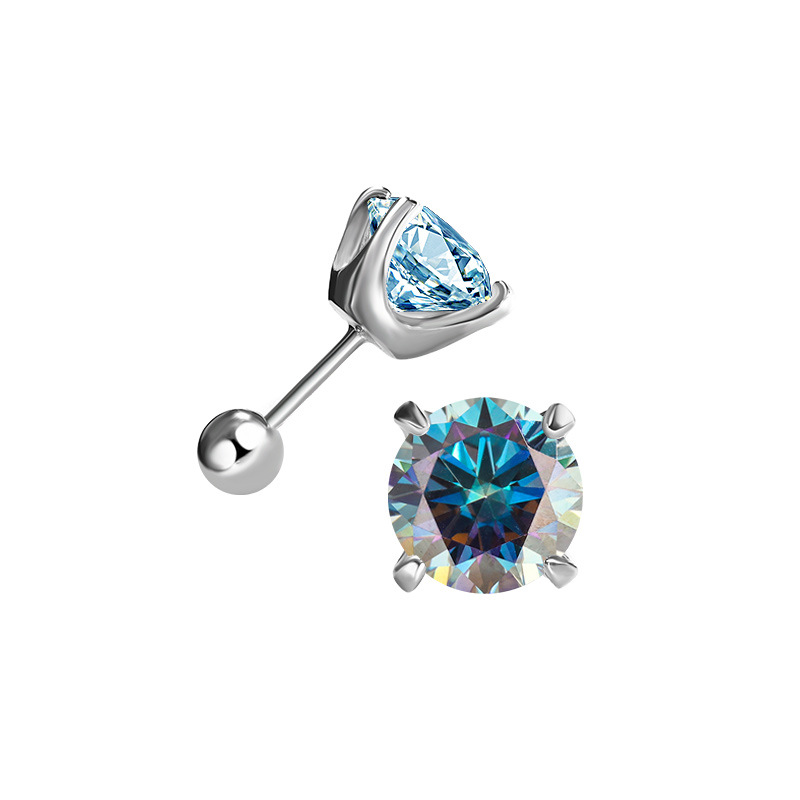 Серьги-гвоздики с муассанитом  – обзор и цена Diamond Stud Earrings