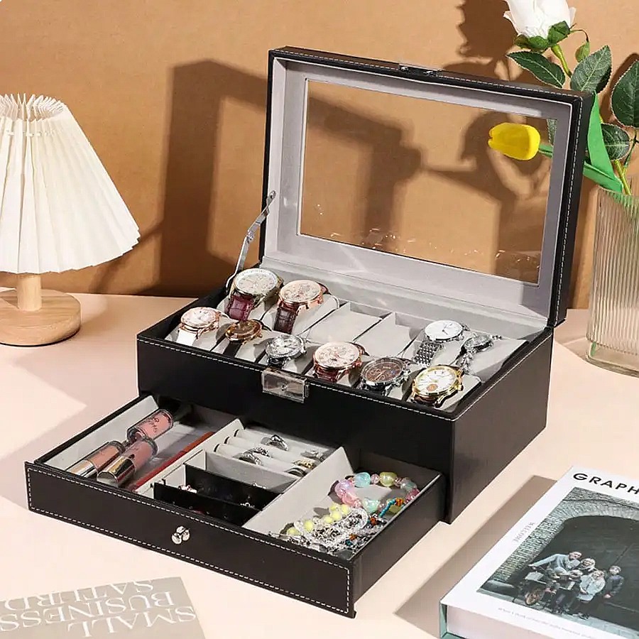Коробка для часов с 12 отделен – обзор и цена Jewelry Box With Watches