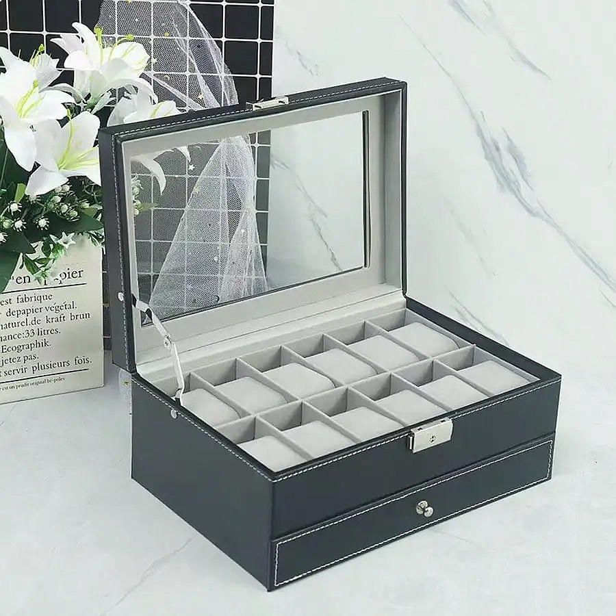 Коробка для часов с 12 отделен – обзор и цена Jewelry Box With Watches
