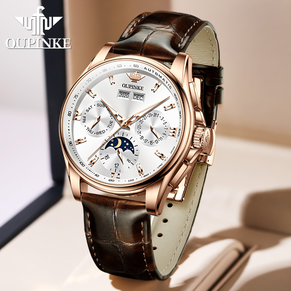 OUPINKE мужские часы повседнев – обзор и цена Mens Mechanical Watch