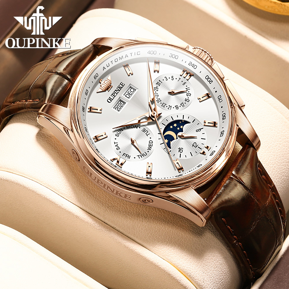OUPINKE мужские часы повседнев – обзор и цена Mens Mechanical Watch