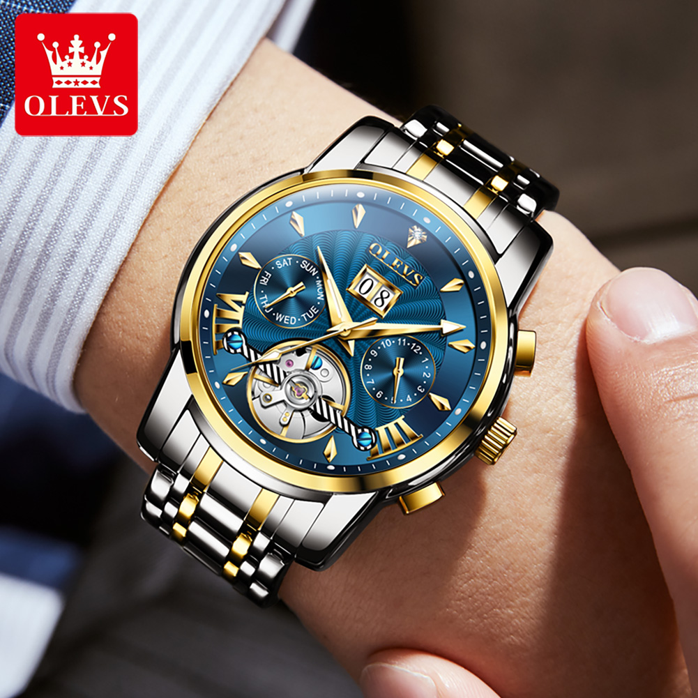 OLEVS мужские часы, роскошные  – обзор и цена Mens Mechanical Watch