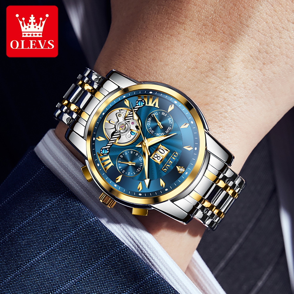 OLEVS мужские часы, роскошные  – обзор и цена Mens Mechanical Watch
