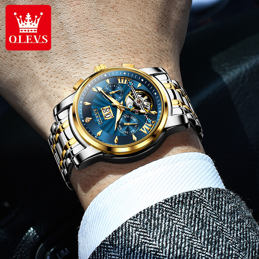 OLEVS мужские часы, роскошные  – обзор и цена Mens Mechanical Watch
